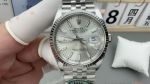 Clean Factory Rolex Datejust 3235 Silver Face Watch 36mm 